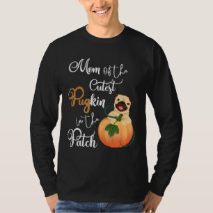 Camiseta Pug Mãe do PuGkin mais Corajoso no Patch Relaxado