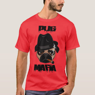 Camiseta Pug Mafia Funny Gift Cão Pet