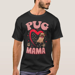 Camiseta Pug Mama Pet Roupa Pug Mãe Presente