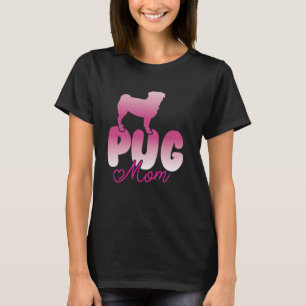 Camiseta Pug Mama Retro Puggle Amante de Cachorro