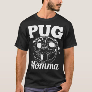 Camiseta Pug Mamma Dog Mamãe Mama Gift