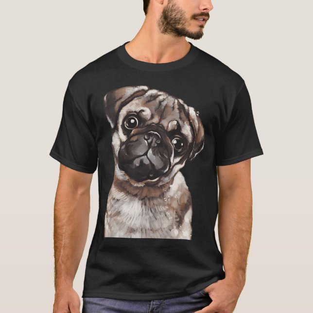 Camiseta Pug Melancólico (Frente)