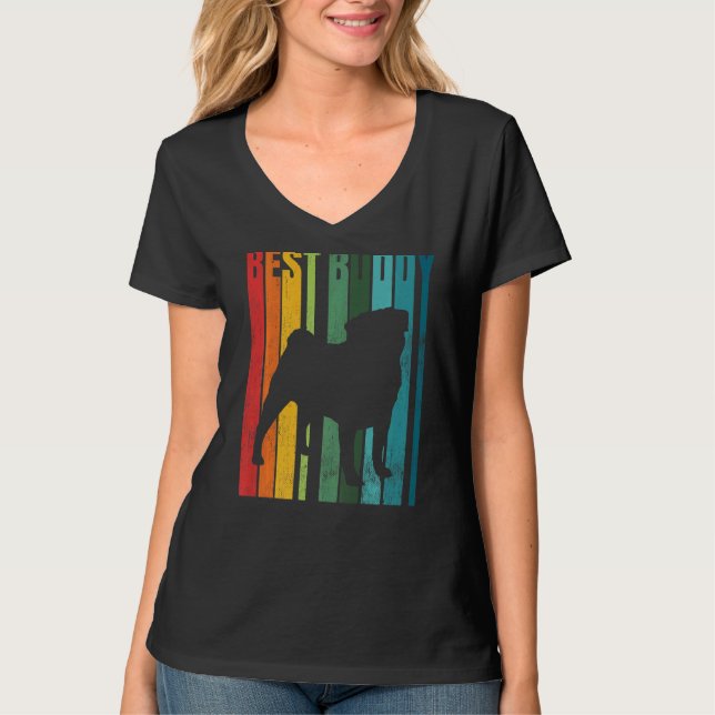 Camiseta Pug Mops Carlin Cachorro 7 (Frente)