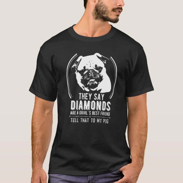 Camiseta Pug Mops Carlin Dog Breve 8 (Frente)