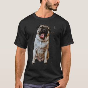 Camiseta Pug Mulheres Homens Pug Mãe Pai Vida Amor Cachorro