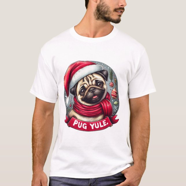Camiseta Pug Natal (Frente)