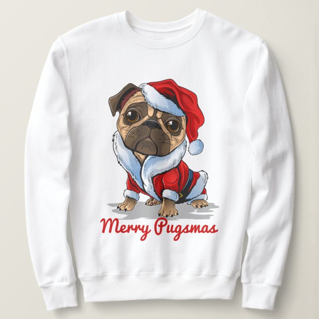 Camiseta Pug Natal (Frente do Design)