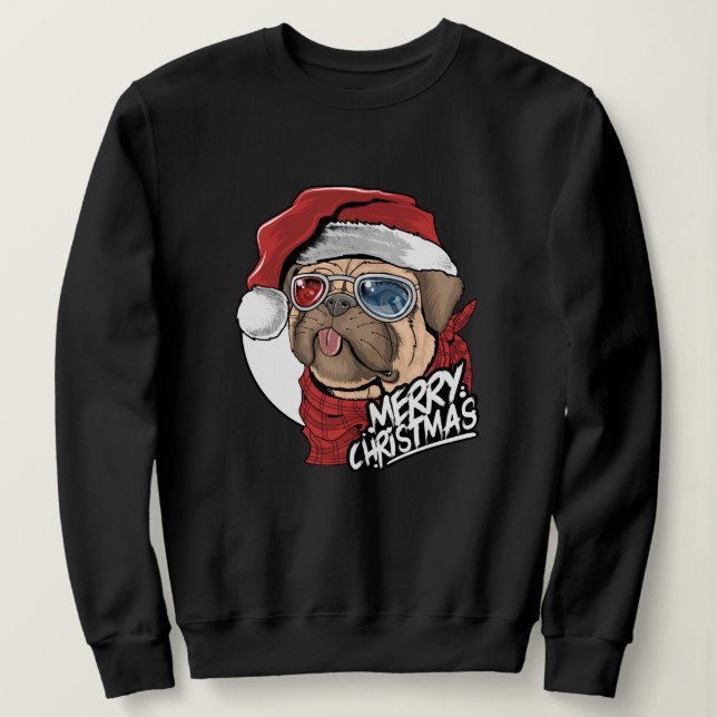 Camiseta Pug Natal (Frente do Design)