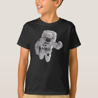 Camiseta Pug no espaço