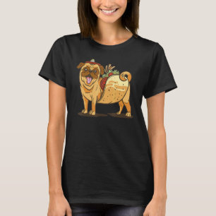 Camiseta Pug no Taco Dog Mexicano
