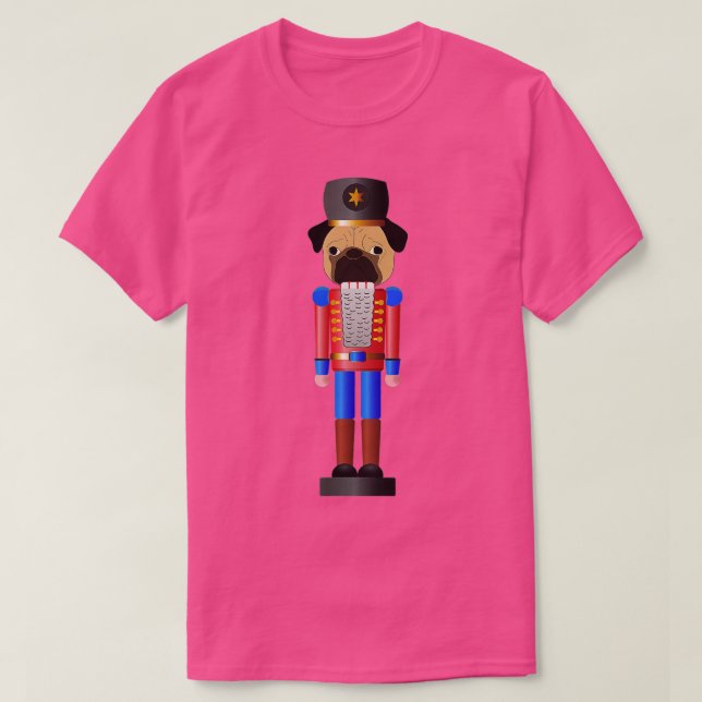 Camiseta Pug Nutcracker Pets Dogs Soldados Presentes (Frente do Design)