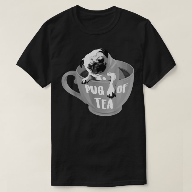 Camiseta Pug Of Tea  Cool Herbal Beverage Drinkers Funny An (Frente do Design)