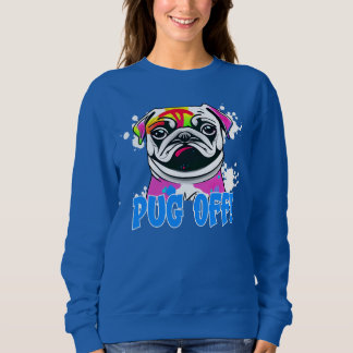 Camiseta Pug Off! Tinta de pulverização do Grafite Pug