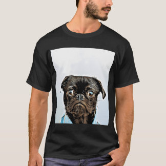 Camiseta Pug Olhando Para Sua Refeição