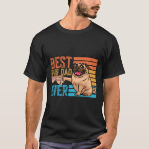 Camiseta Pug Pai Pai Ever Dia de os pais Papa Pug
