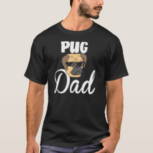 Camiseta Pug Pai Raça Cão Pugs Pai Proprietário Animal Pet