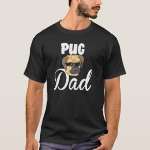 Camiseta Pug Pai Raça Cão Pugs Pai Proprietário Animal Pet 