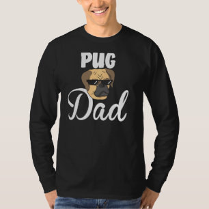 Camiseta Pug Pai Raça Cão Pugs Pai Proprietário Animal Pet 