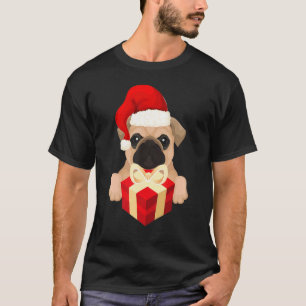 Camiseta Pug Papais noeis de Natal Pug Xmas Pajama Dog