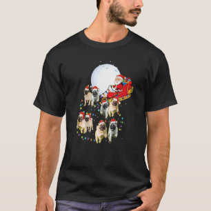 Camiseta Pug Papais noeis De Natal Sleigh Engraçado Cachorr