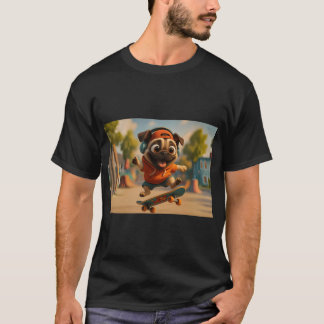 Camiseta Pug Patinador