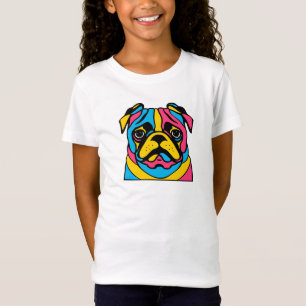 Camiseta pug personalizável de 3 tons