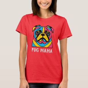 Camiseta pug personalizável de 3 tons