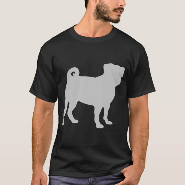 Camiseta Pug Prateado (Frente)