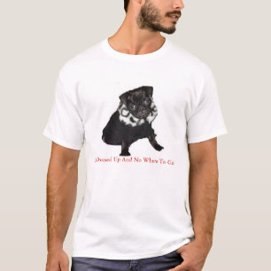 Camiseta Pug preto bonito