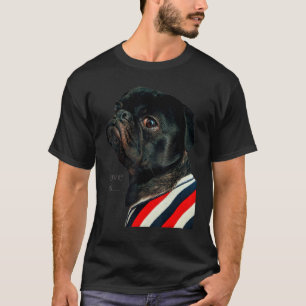 Camiseta Pug Preto Mulheres Homens Pug Mãe Pai Vida Amor Ca