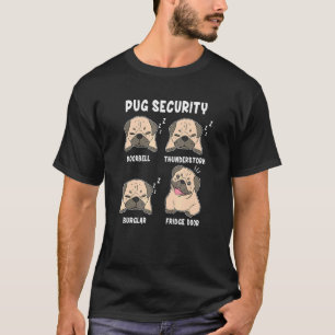 Camiseta Pug Pug Mãe Pug Pai Cachorro Pug Segurança Campain