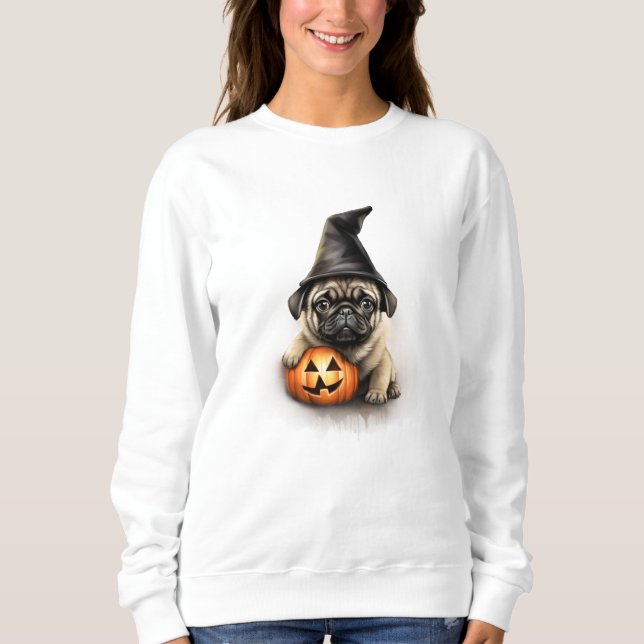 Camiseta Pug Puppy Halloween (Frente)