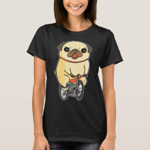 Camiseta Pug Puppy Riding Bicycle Adorable Dog Bike Ride