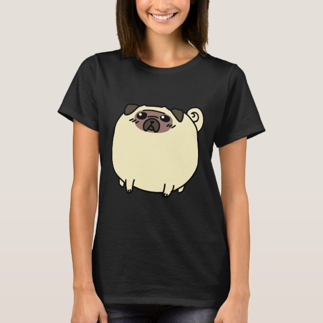 Camiseta Pug Redondo Gordo 65 (Frente)
