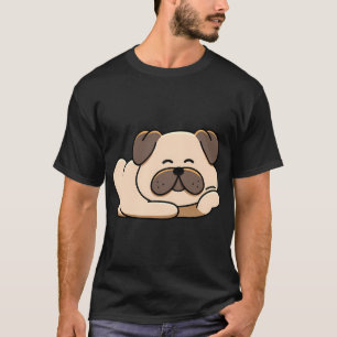 Camiseta Pug Relaxado Se Esparramando