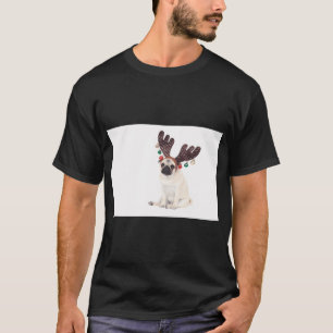 Camiseta Pug Rena de Natal