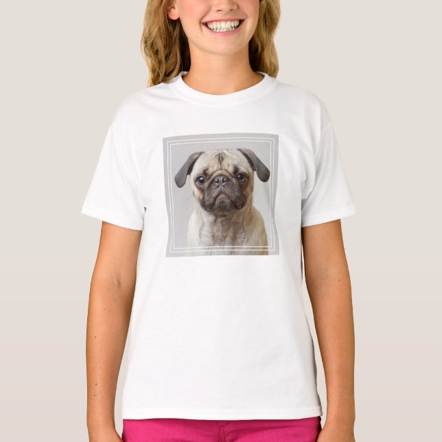 Camiseta Pug Retrato (Frente)