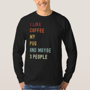 Camiseta Pug Retro Cachorro E Café