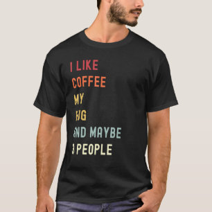 Camiseta Pug Retro Cão E Café 1