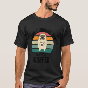 Camiseta Pug Retro Cute Eu não consigo imaginar a vida sem 