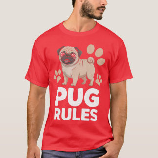 Camiseta Pug Rules Dograiner Pet Breeder Pup Owner Puppy Lo
