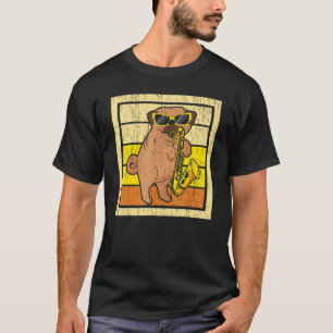 Camiseta Pug Saxofone Saxofonista Músico Instrumentista
