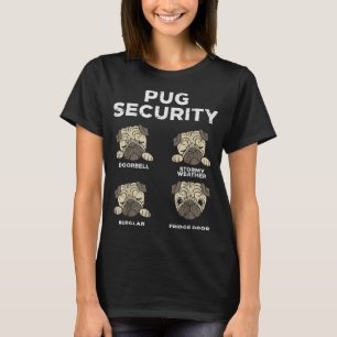 Camiseta Pug Security Funny Animal Pet Dog Proprietários