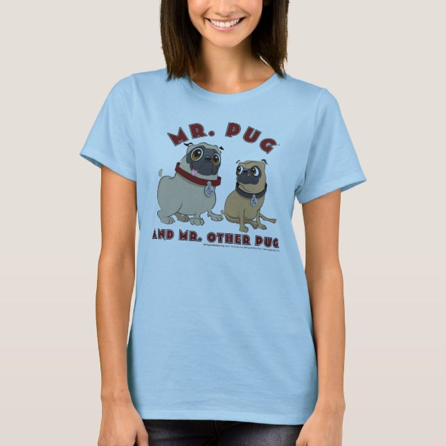 Camiseta Pug T clássico (Frente)