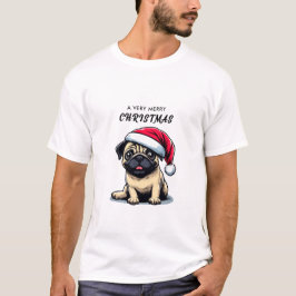 CAMISETA PUG T SHIRT PARA NATAL