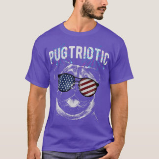 Camiseta Pug U. Patriótico Pugtriótico