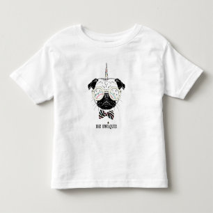 Camiseta Pug Unicorn Ser único