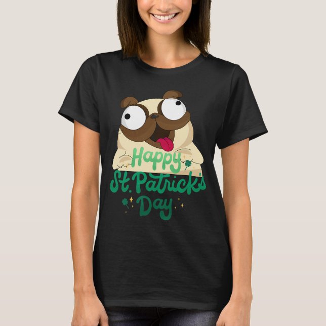 Camiseta Pug Unicórnio Arco-íris (Frente)