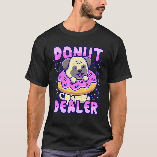 Camiseta Pug Vendedor de Donut (Frente)