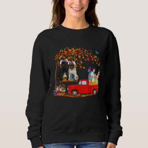 Camiseta Pug Vestindo Caminhão Vermelho Coelho Com Ovos